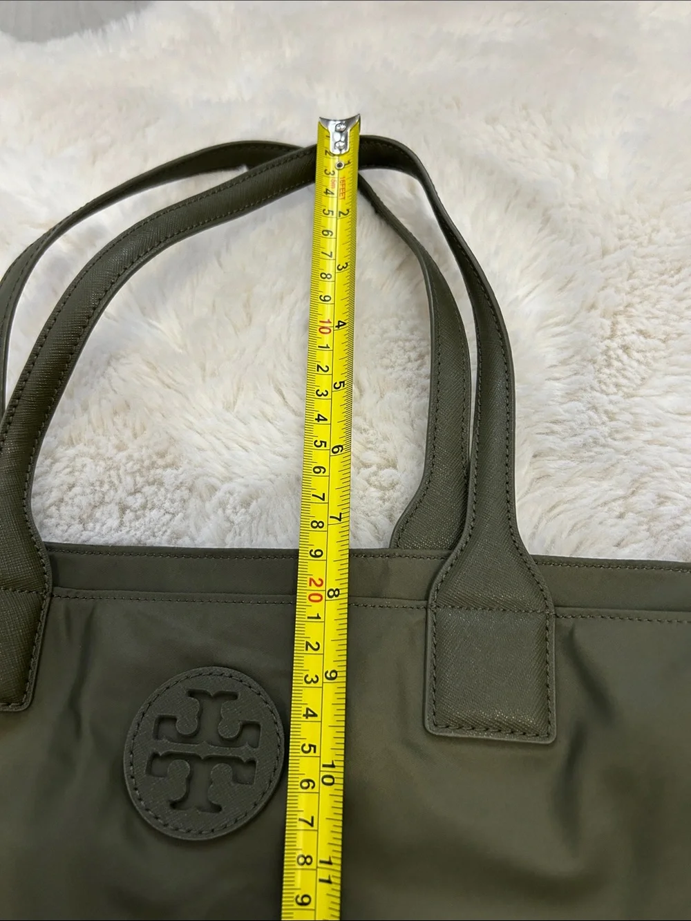 Tory Burch Ella Nylon Packable Tote Olive